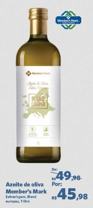 Sam's Club Azeite de Oliva Member's Mark 1L oferta