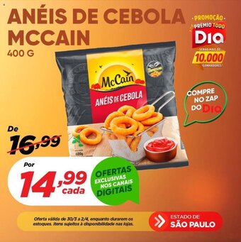 Dia Anéis de Cebola McCain 400g oferta