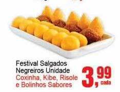 Negreiros Festival salgados negreiros unidade oferta