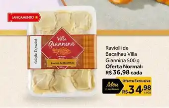 Verdemar Supermercado Raviolli de bacalhau villa giannina oferta
