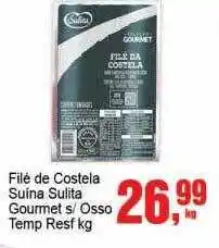 Negreiros Filé de costela suína sulita gourmet s-osso temp resf oferta