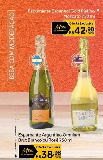 Verdemar Supermercado Espumante argentino omnium brut branco ou rosé oferta