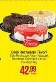 Bolo recheado fávori