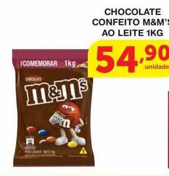 Roldão Chocolate confeito m&m's oferta
