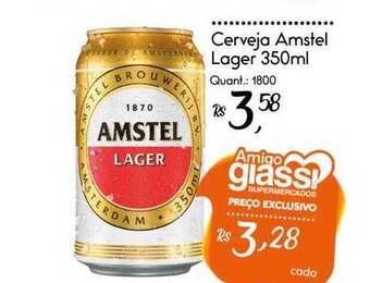 Giassi Supermercados Cerveja amstel lager oferta