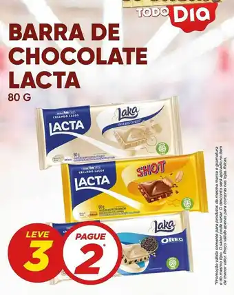 Dia Barra de chocolate lacta oferta