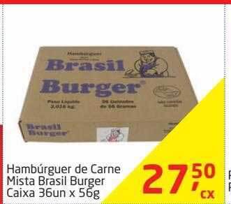 Tenda Atacado Hambúrguer de carne mista brasil burger oferta