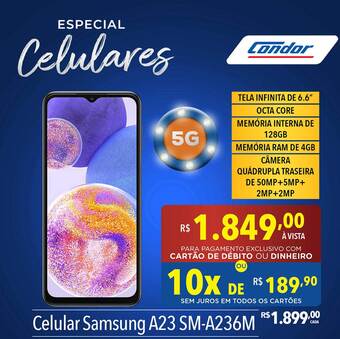 Supermercados Condor Celular samsung a23 sm-a236m oferta