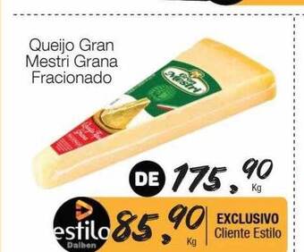 Supermercado Dalben Queijo gran mestri grana fracionado oferta