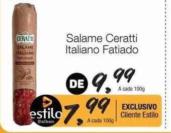 Supermercado Dalben Salame ceratti italiano fatiado oferta