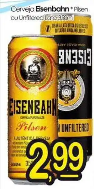 ServBem Cerveja eisenbahn ou unfiltered lata oferta