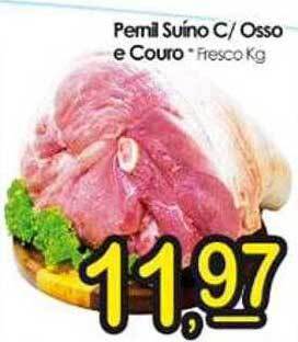 Pernil suíno c osso e couro