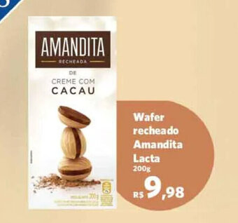 Sam's Club Wafer Recheado Amandita lacta 200g oferta