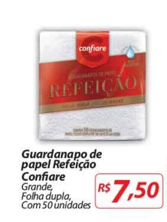Nacional Guardanapo de Papel Refeico Confiare oferta