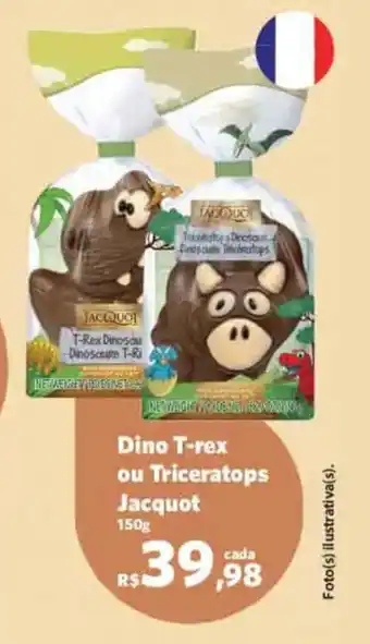 Sam's Club Dino T-Rex ou Triceratops Jacquot 150g oferta