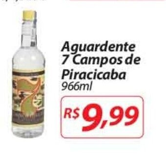 Aguardente 7 Campos de Piracicaba 966ml