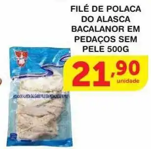 Roldão Filé de polaca do alasca bacalanor em pedaços sem pele oferta