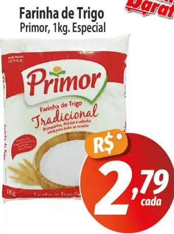 Supermercado Bem Barato Farinha de Trigo Primor 1kg oferta