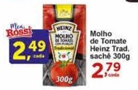 Rossi Supermercado Molho de Tomate Heinz Trad. sachê 300g oferta