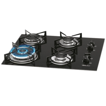 Benoit Fogão cooktop 4 queimadores tc gás mesa de vidro 9788/12916 fischer oferta