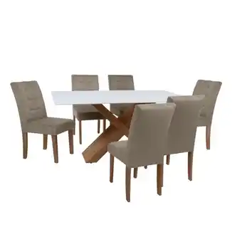 Benoit Conjunto de mesa e 6 cadeiras dubai movale oferta