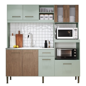 Benoit Cozinha compacta kit cozinha 1860 paola genial 199,5x186x50,5cm oferta