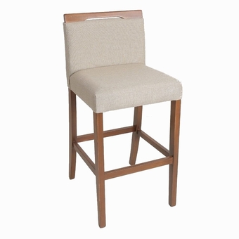 Benoit Banqueta de madeira rogar linho l03 morel d23 oferta