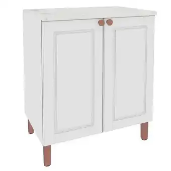 Benoit Balcão indekes 6144.4 new lara 80cm 2 portas com tampo carrara oferta