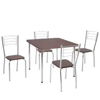 Benoit Conjunto ariane fil mesa tubo mdp com 4 cadeiras estofadas tubo cromada oferta