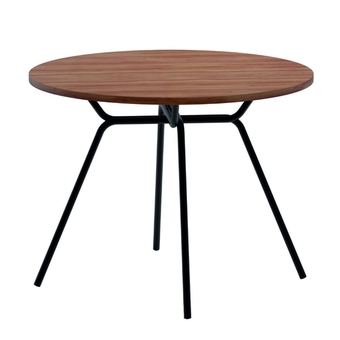 Benoit Mesa redonda carraro 1588 77x100cm tubo com tampo de madeira oferta