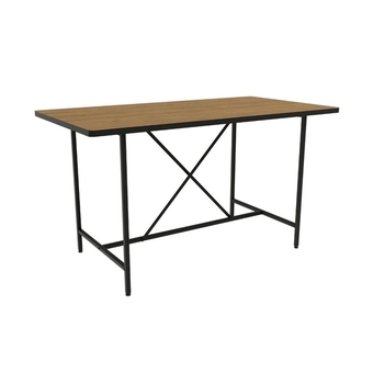 Mesa de jantar kappesberg li034 134x72cm crome industrial