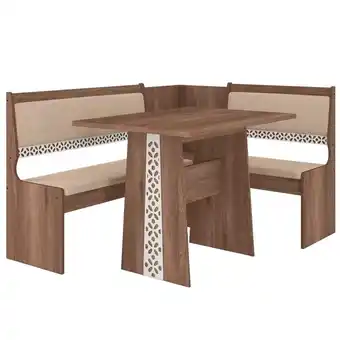 Conjunto canto alemão celta zurique mesa com 2 bancos mdp