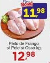 Rossi Supermercado Peito de Frango s/ Pele s/ Osso 1kg oferta