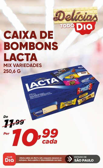 Dia Caixa de bombons Lacta 250.6g oferta