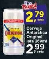 Rossi Supermercado Cerveja Antarctica Original lata 269ml oferta