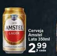 Rossi Supermercado Cerveja Amstel lata 350ml oferta
