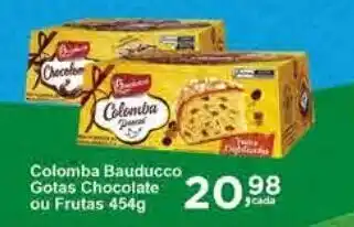 Rossi Supermercado Colomba Bauducco Gotas Chocolate ou Frutas 454g oferta