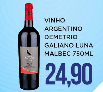 Apoio Mineiro Vinho argentino demetrio galiano luna malbec oferta