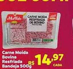 Carne moída bovina resfriada bandeja
