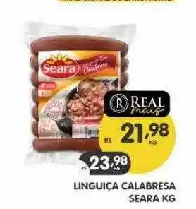 Supermercados Real Linguiça calabresa seara oferta