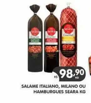 Supermercados Real Salame italiano, milano ou hamburgues seara oferta