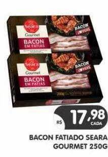 Supermercados Real Bacon fatiado seara gourmet oferta