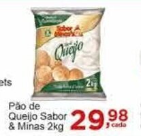 Rossi Supermercado Pão de Queijo Sabor & Minas 2kg oferta