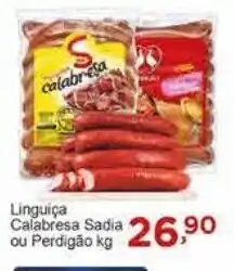 Rossi Supermercado Linguiça calabresa Sadia ou Perdigão 1kg oferta