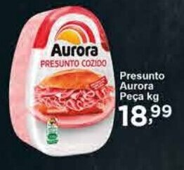 Rossi Supermercado Presunto Aurora Peça 1kg oferta