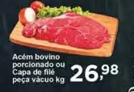 Rossi Supermercado Acém Bovino Porcionador ou Capa de Filé peça vácuo 1kg oferta