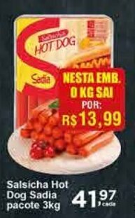 Rossi Supermercado Salsicha Hot Dog Sadia pacote 1kg oferta