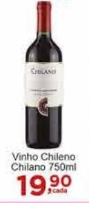 Rossi Supermercado Vinho Chileno Chilano 750ml oferta