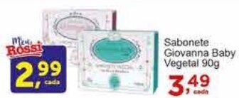 Rossi Supermercado Sabonete Giovanna baby Vegetal 90g oferta