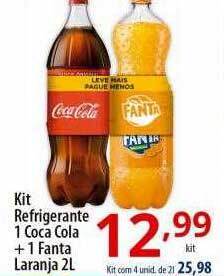 Akki Atacadista Kit refrigerante 1 coca cola + 1 fanta laranja oferta